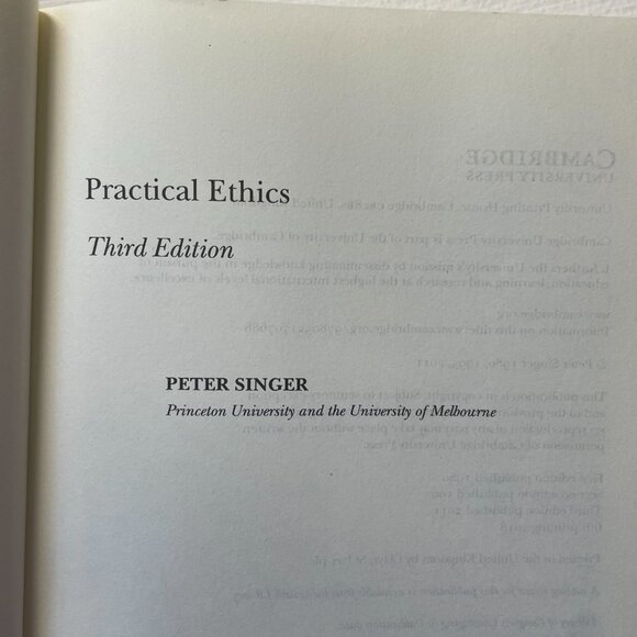 Share Practical Ethics third edition by Peter Singer 2011 Paperback 3rd edition - Picture 3 of 7